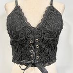 Black Lace Crop Top Photo 1