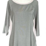 Adidas Colorblock Modal Stretch 1/2 Sleeve Casual T-Shirt Pink & Gray Size Large Photo 0