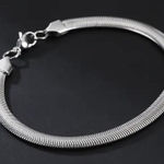 Silver stainless steel chain Punk bracelet Gothic Emo Photo 0