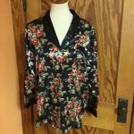 Vintage Women’s Smoking Jacket | Satin Lounge Jacket | Classic Retro Eveningwear Red Photo 5