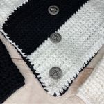 Handmade • Crochet Set 5 Pieces • Black & White • Buttons • Headband • Neck Warm Photo 7
