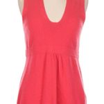 Y2K J. Crew Celeste 100% Cashmere Coral Color Babydoll Tank Old Money Luxury M Orange Size undefined Photo 0