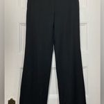 Emporio Armani Wool Blend Straight Leg Tailored Trousers Black Sz 4 Small Photo 0