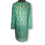 Peaches N Cream‎ Womens Dress Size Small Green Gray Lined Knit Lining Shift Photo 2