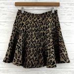 Free People  Leopard Print Mini Circle Skater Skirt Size 0 Photo 0