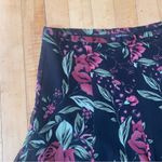 90s Dark Floral Midi Skirt Size 8 Photo 1