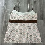 Loft Vintage  Y2K Cotton Tanktop Coastal Beach Babydoll Beaded Tropical Size 12 Photo 5