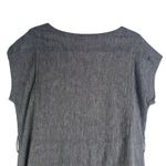 Poetry Linen Cotton Blend Navy Blue Natural Fabric Sheath Dress Size 10 Photo 10