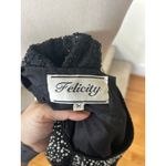 Vintage Old Money Black Silk Faux Pearl Trim Beaded Blazer Evening Jacket Size M Photo 5