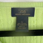 Brooks Brothers Brooks Brothers 346 Women's Cable Knit Cotton Cashmere V Neck Sweater Green L Photo 2