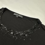 Lafayette 148 Sequin Embellished Neckline Long Sleeve T Shirt Top L Large Photo 6