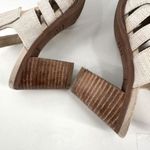 Toms Women's Majorca Woven Textile & Suede Heeled Sandals Neutral Tan Size 6.5 Photo 2