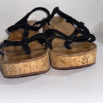 K Jacques St. Tropez Boho Wood Clog Leather Strap Wedge Sandals Brown 7.5 Photo 13