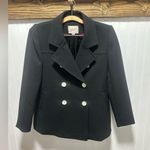 Loft Womens Black DoubleBreasted Jacket Pea Coat Sz XS Career Work Professional Photo 0