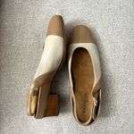 Eneslow Cream Brown Slingback Heels Tan Size 8.5 Photo 3