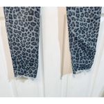 H&M Grey Jeans Sz26 Waist Animal Print Distressed Cuff Stretchy Photo 2