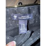 Gap ‎ Slim City Crop Pants Size 18 R Black Silver Glitter Pattern Stretch Chino Photo 1