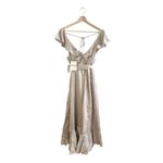 Show Me Your Mumu  Samantha Ruffle Wrap Dress Show Me The Ring Luxe Satin XS NWT Photo 6