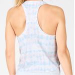 Fabletics  small women's v-neck jade tank racerback style curved hem pink blue Photo 6