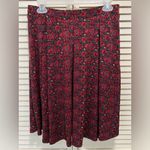 LuLaRoe  Flowy Burgundy Medallion Print Midi Skirt Size M‎ Boho Pockets Photo 4