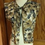 Vintage 70s earthy floral cover up vest Size M Photo 6