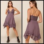 Free People ππ One Adella Slip Dress ~ Charcoal Small S NWT Photo 3