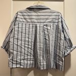 ZARA  Blue & White Stripe over size Top Size L‎ Photo 1