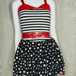 Weissman polka dot swing / hipster / pin up dress leotard dancewear jumper MA White Size M Photo 4