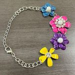 Enamel Pearl Flower Bracelet Silver Photo 0