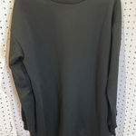 Black Crew Neck Long Sleeve Sweatshirt Dress Oversized Casual Lounge XL Size XXL Photo 0