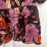 Pilcro  Tiered Corduroy Mini Dress Contemporary‎ Floral Fall Colors Anthropologie Photo 6