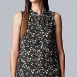 Vera Wang #31 SIMPLY  • RUFFLE NECK • GARDEN FOLIAGE TOP Photo 0