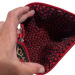 Brighton  Leopard Heart Canvas Zippered Pouch Cosmetic Makeup Bag Print Clutch Photo 2