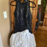 Dave and Johnny Vintage by Joseph Lara Black Sequin Dress, balloon skirt size Med Photo 11