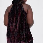 Torrid Burnout Velvet Paisley Halter Tunic Tank Top Photo 1