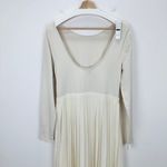 J.Crew  Pleated Ballet Maxi Dress Stretch Cotton Natural Long Sleeve Medium NWT Photo 10