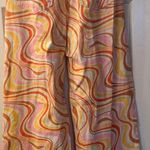 SheIn Tie Dye multicolor print wide leg jean material pants sz L Photo 1