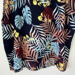 Weekend Suzanne Betro Leaf Patterned Short Sleeve Blouse Top Size 1X Black Photo 5
