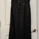 B Darlin B. Darlin Black Floor Length Sequin Sexy Formal One Shoulder Cutout Gown 13/14 Photo 0