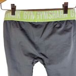 Gymshark ‎ Cropped Leggings Wide Waist Band Size Medium Compression Gray Photo 4