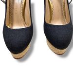 Charlotte Olympia Black Canvas Dolores Espadrille Platform Ankle-Strap Pumps Photo 5
