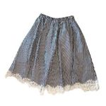 POL NWOT  Blue White Striped Lace Trimmed Skirt Size Small Photo 0
