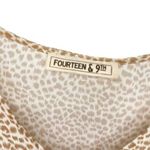 Fourteen & 9th Leopard Animal Print Babydoll Dress Smocked Tiered Photo 2