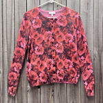 Fashion Bug Imperfect rose cardigan 100% cotton ribbed hem & cuffs square shiny buttons Photo 0