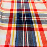 Old Navy  Boyfriend Shirt Women Size XXL Blue Red White Yellow Plaid 100% Cotton Photo 6