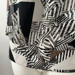 Style & Co Vtg 90s womens geometric zebra print top S avante garde grunge steampunk new Photo 6