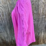 Avenue Pink Flowy Ruched Arm 3/4 Sleeve Top Size 3X Photo 7