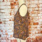 Xhilaration  Flowy cold shoulder tiny floral print mauve purple top shirt medium Photo 2