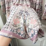 l*space L* Boho Bell Sleeve Romper Purple Pink Beige Medium Photo 11