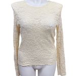 Vintage New Frontier Lace Top Blouse Women’s Large Ivory Long Sleeve Made in USA Photo 0